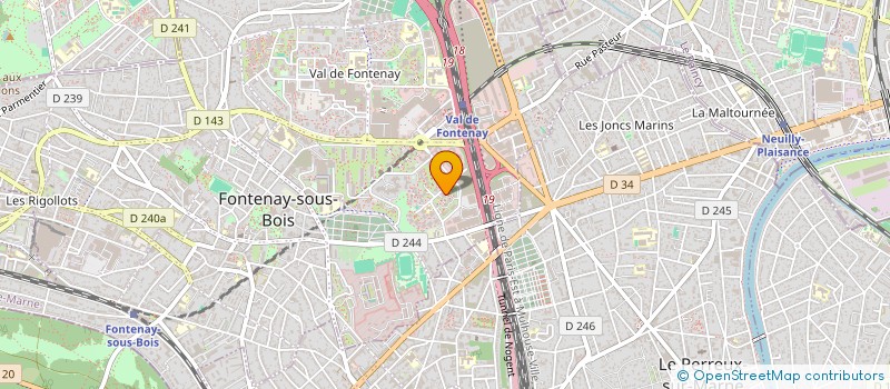 localisation de l'entreprise GERDDES-ENVIRONNEMENT à FONTENAY-SOUS-BOIS