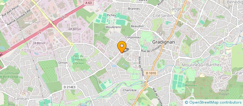 localisation de l'entreprise GERFAB  GRADIGNAN