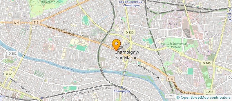 localisation de l'entreprise GERFON à CHAMPIGNY-SUR-MARNE