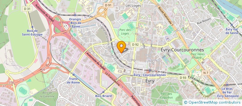 localisation de l'entreprise GERIACTIF à EVRY-COURCOURONNES