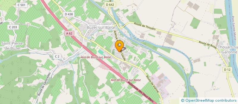 localisation de l'entreprise GERIN 1933  BUZET-SUR-BAISE