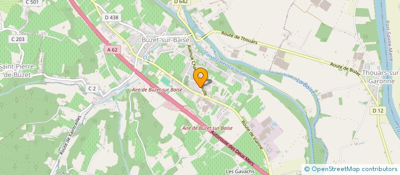 localisation de l'entreprise GERIN ET FILS à BUZET-SUR-BAISE