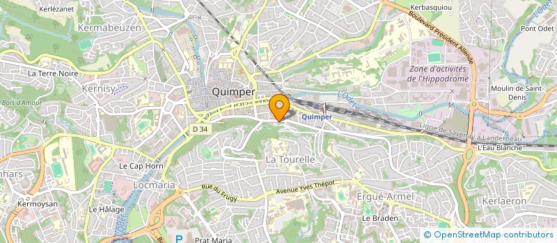 localisation de l'entreprise GERINTER QUIMPER à QUIMPER