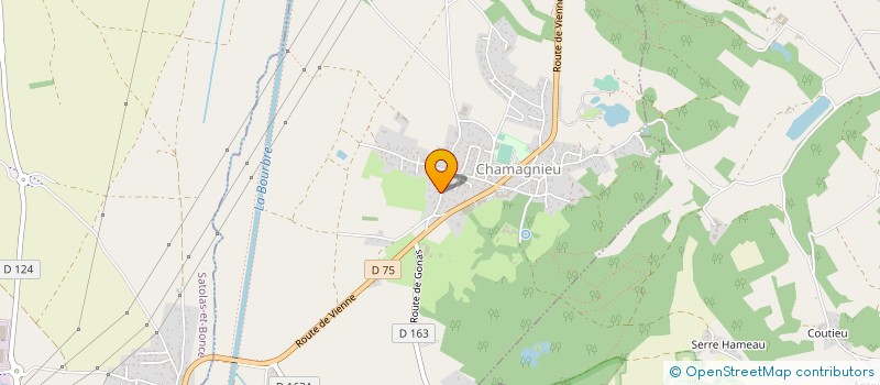 localisation de l'entreprise GERLET  CHAMAGNIEU