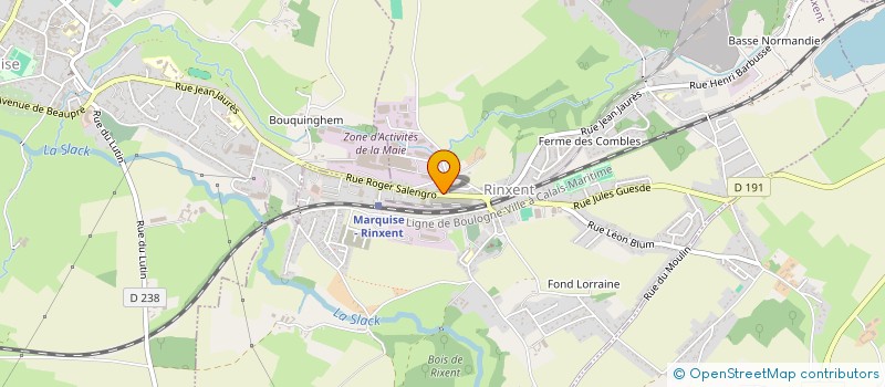 localisation de l'entreprise GERMAIN BLANQUART  MARQUISE