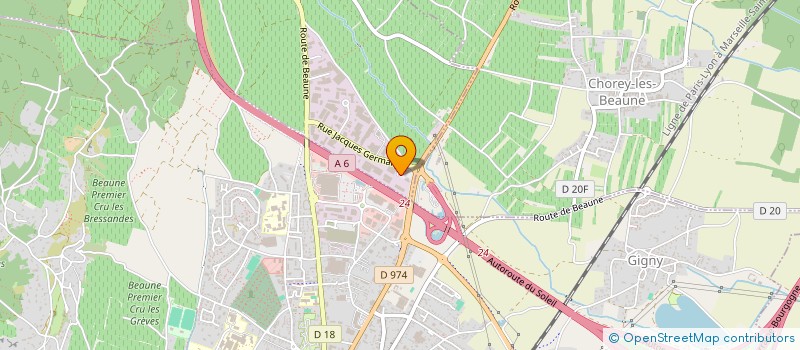 localisation de l'entreprise GERMAIN DU TACOT  SAVIGNY-LES-BEAUNE