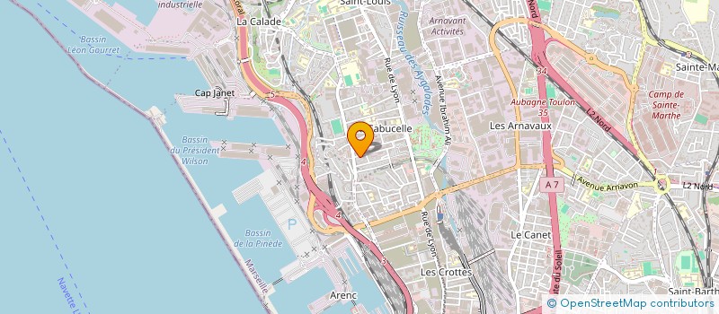 localisation de l'entreprise GERMINAL TRAVAUX à MARSEILLE