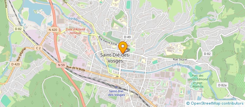localisation de l'entreprise GEROM'OPTIC à SAINT-DIE-DES-VOSGES