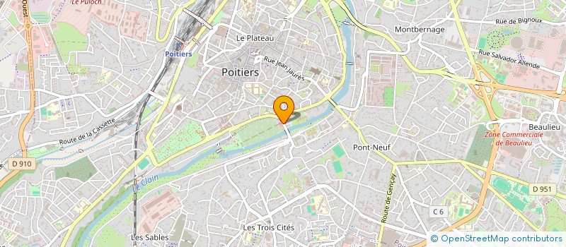 localisation de l'entreprise GERONTOLOG APPROCH FORMAT INFORM PROFFES à POITIERS