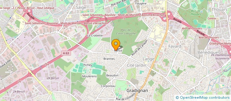 localisation de l'entreprise GERPHO à GRADIGNAN