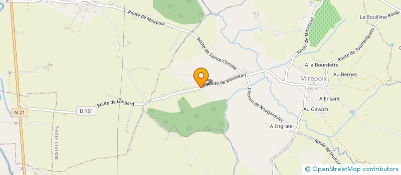 localisation de l'entreprise GERS FARINE  SAINTE-CHRISTIE