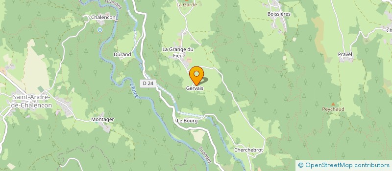localisation de l'entreprise GERVAIS  TIRANGES