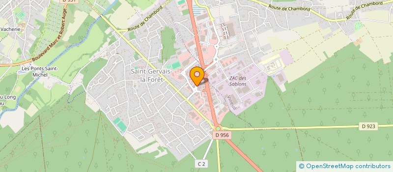 localisation de l'entreprise GERVAISEC à SAINT-GERVAIS-LA-FORET