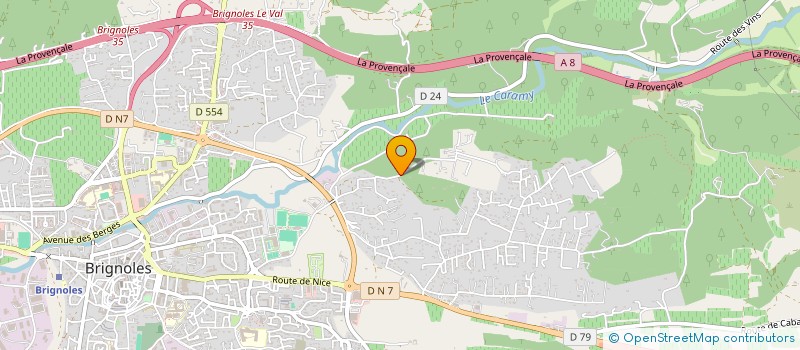 localisation de l'entreprise GERVASONI TRANSPORTS ET MECANIQUES à BRIGNOLES