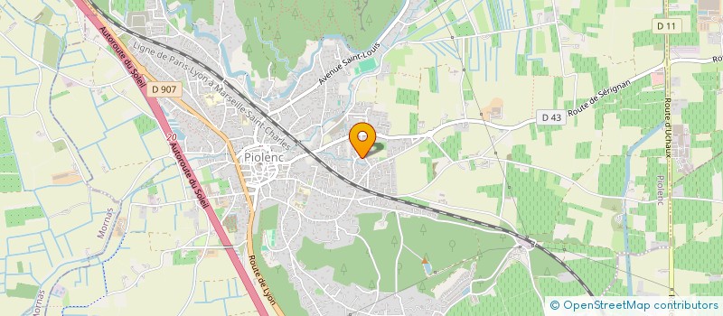 localisation de l'entreprise GERVIS BATIMENT SERVICE  PIOLENC