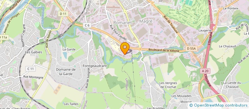 localisation de l'entreprise GERY INCORPORATION à LIMOGES