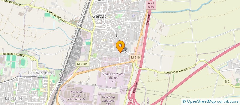 localisation de l'entreprise GERZAT  GERZAT