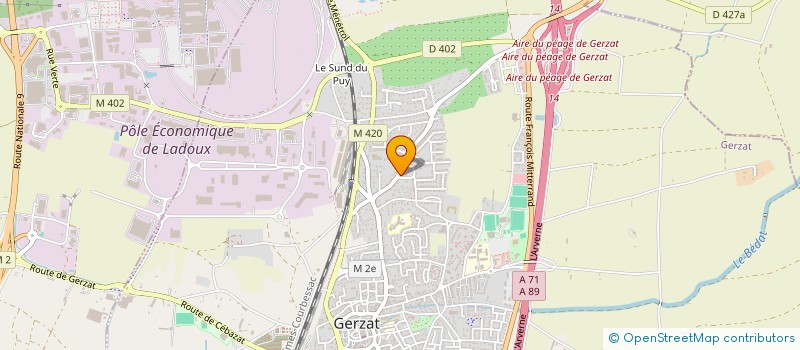 localisation de l'entreprise GERZAT SANTE à GERZAT