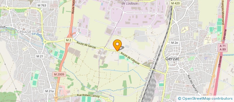 localisation de l'entreprise GERZAT SERVICES  GERZAT