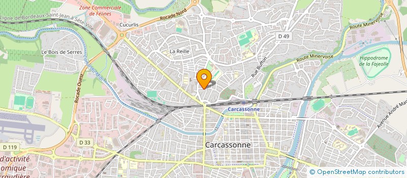 localisation de l'entreprise GES IMMO à CARCASSONNE
