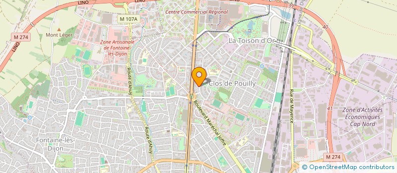 localisation de l'entreprise GES INVEST 4 à DIJON