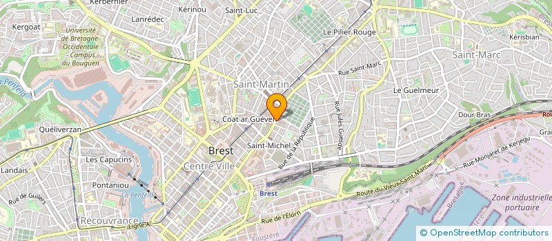 localisation de l'entreprise GES PAPETERIE à BREST
