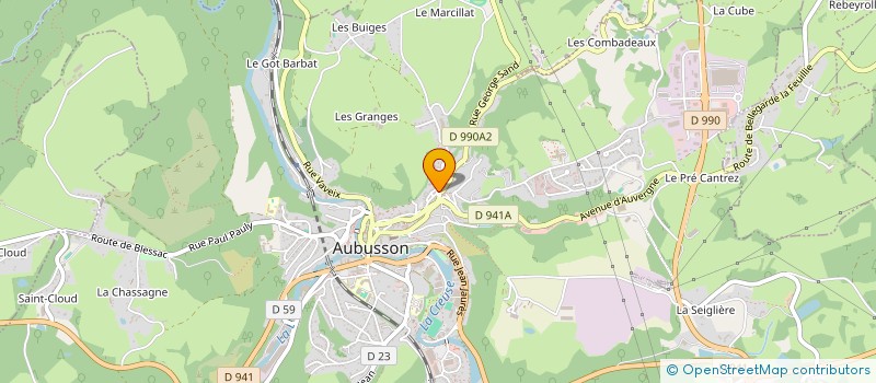 localisation de l'entreprise GESAND à AUBUSSON