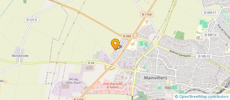 localisation de l'entreprise GESBAS à MAINVILLIERS