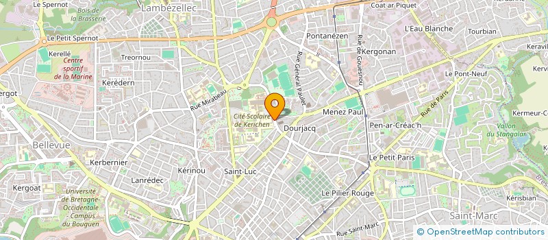 localisation de l'entreprise GESCOOP LESVEN à BREST
