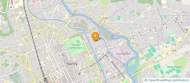 localisation de l'entreprise GESCOP EST à NANCY