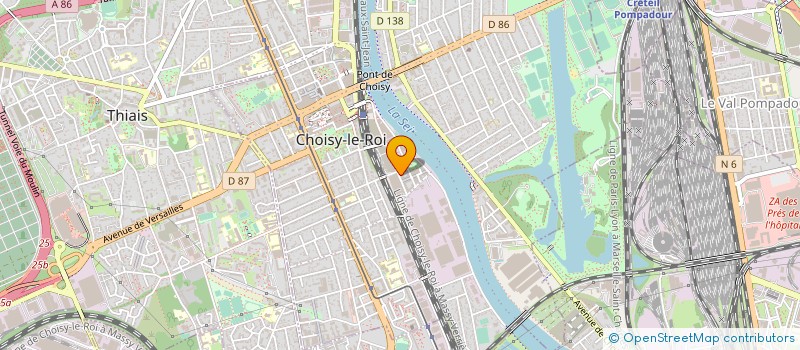 localisation de l'entreprise GESECA à CHOISY-LE-ROI