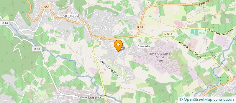 localisation de l'entreprise GESLOC-FINANCE à GRIMAUD