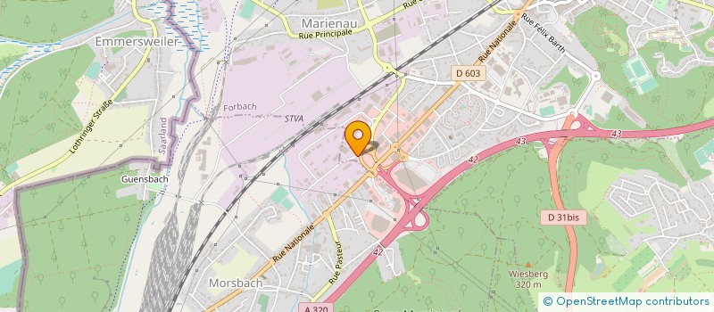 localisation de l'entreprise GESPART BTP à FORBACH