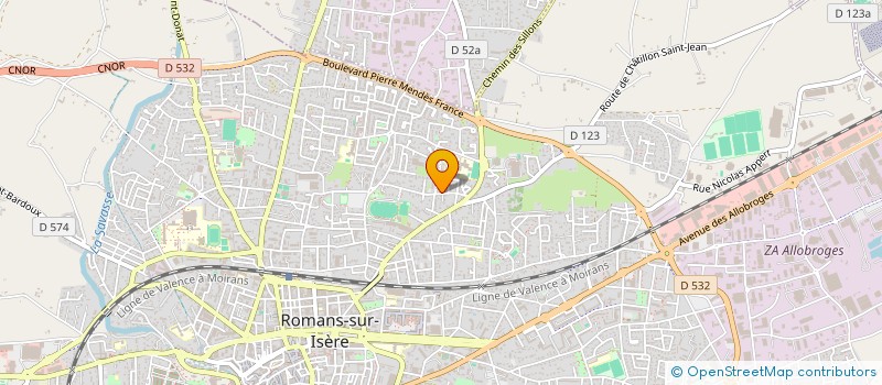 localisation de l'entreprise GESPEL à ROMANS-SUR-ISERE