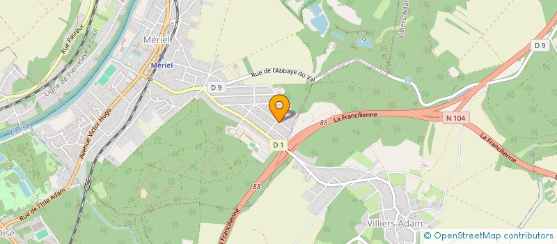 localisation de l'entreprise GESRET ELECTRICITE GENERALE G.E.G.  MERIEL