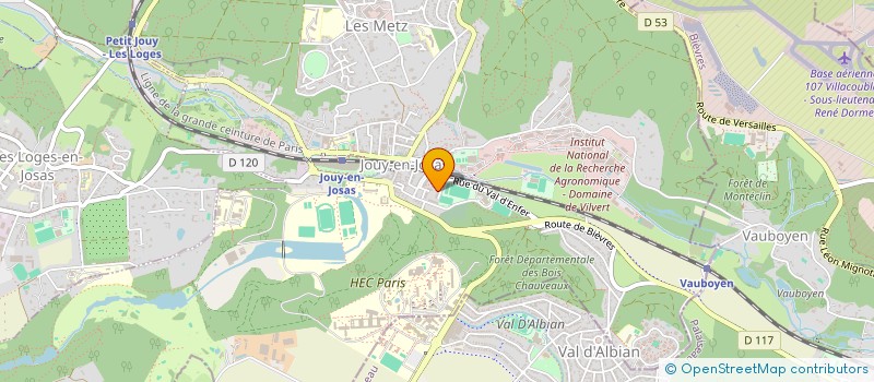 localisation de l'entreprise GEST CANT CENT NAT RECH ZOOT66  JOUY EN JOSAS