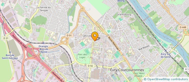localisation de l'entreprise GEST'D*AIR*I à EVRY-COURCOURONNES