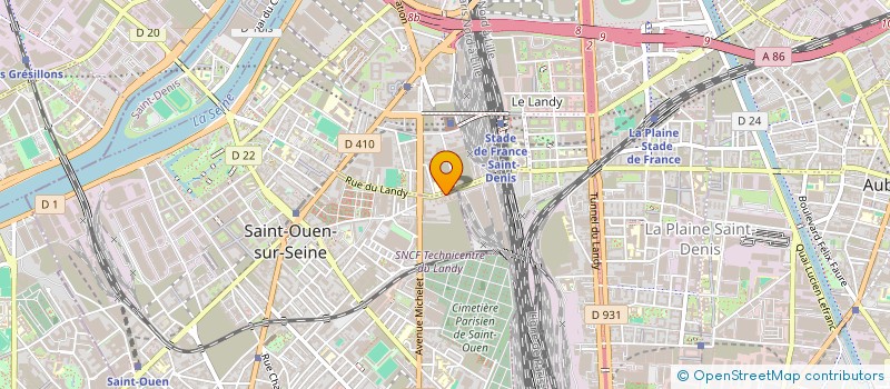 localisation de l'entreprise GEST SERVICES à SAINT-OUEN-SUR-SEINE