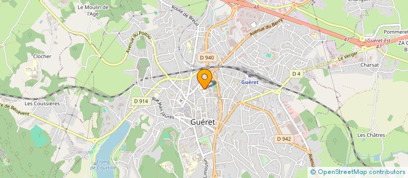 localisation de l'entreprise GESTACOM à GUERET