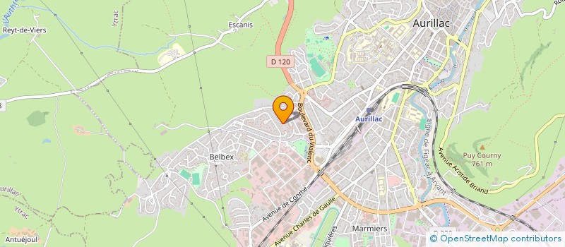 localisation de l'entreprise GESTASOLVE  AURILLAC