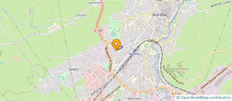 localisation de l'entreprise GESTASSURANCES à AURILLAC