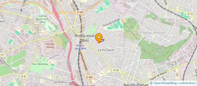 localisation de l'entreprise GESTE ET PARTAGE à ROSNY-SOUS-BOIS