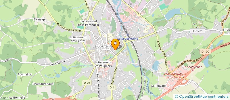 localisation de l'entreprise GESTECO à LA SOUTERRAINE