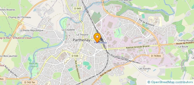 localisation de l'entreprise GESTECOR à PARTHENAY