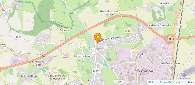 localisation de l'entreprise GESTIM.FR à DAMIGNY