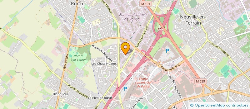 localisation de l'entreprise GESTINOR à RONCQ