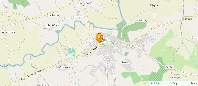 localisation de l'entreprise GESTION ANIMAT PROMO CENTRE LOISIR à MONSEGUR