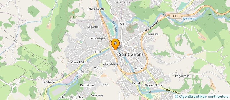 localisation de l'entreprise GESTION ARIEGE PYRENEES IMMO  SAINT-GIRONS