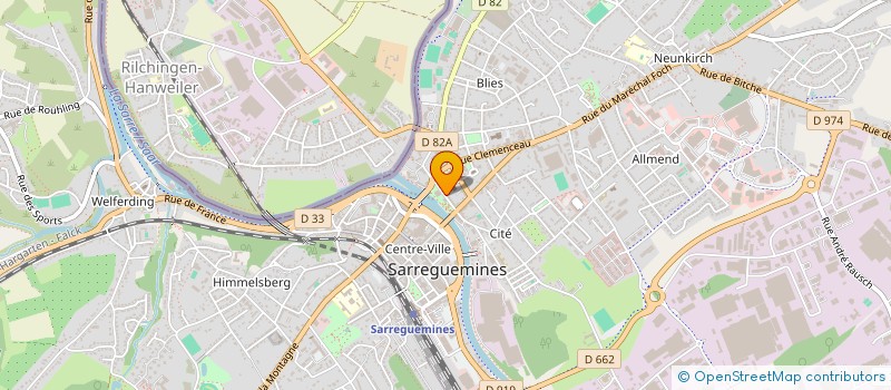 localisation de l'entreprise GESTION CTRE INFIRMIER ST VINCENT PAUL  SARREGUEMINES