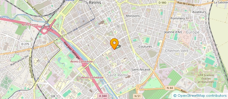 localisation de l'entreprise GESTION D'EQUIPEMENTS SOCIAUX-ASSOCIATION  REIMS